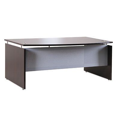 Sedina series bow front desk shell, 72w x 42d x 29 1/2h, espresso for sale