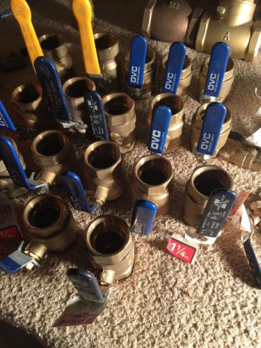 (17) 1 1/4 1.25 inch brass ball valve for sale