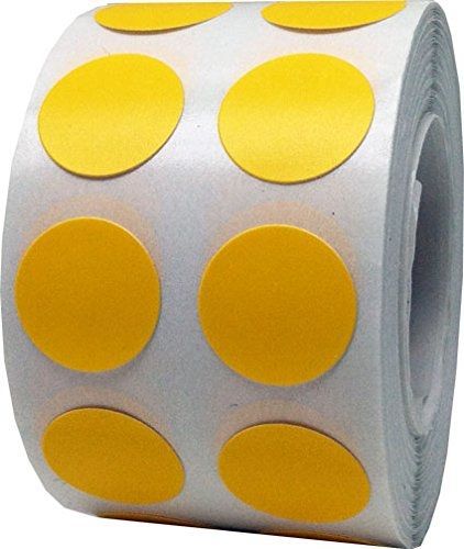 Instocklabels.com 1,000 small color coding dots | tiny yellow colored round dot for sale