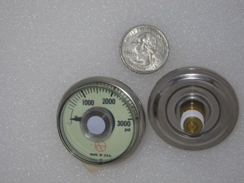 (5) Pressure Gauges 0-3000PSI for Oxygen Tank, Pressure washer Glows in the dark