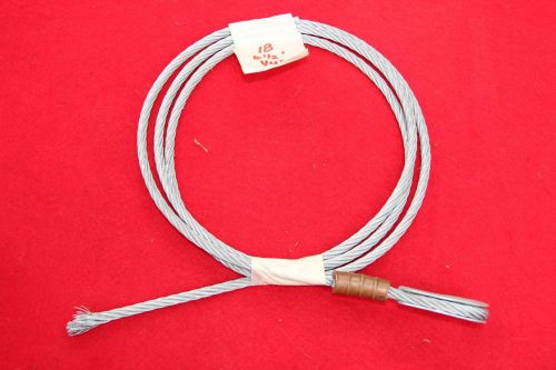 1/4&#034; galvanized wire rope cable 78&#034; (6&#039; - 6&#034;) w/ end / eye loop ~ 7 x 19 for sale