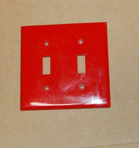 Leviton 80709-r 2-gang toggle switch wall plate red for sale