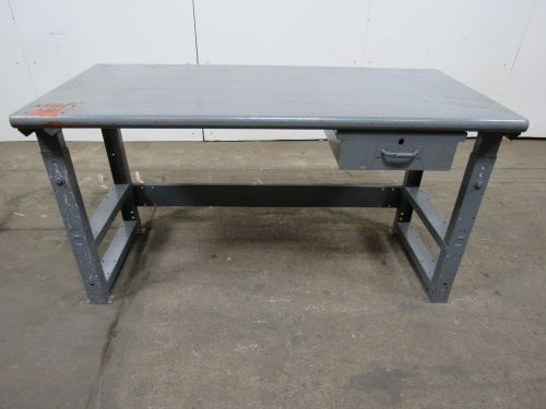 60&#034;x28&#034; Work Assembly Inspection Table Bench Butcher 1-3/4&#034; Block Top W/ Drawer