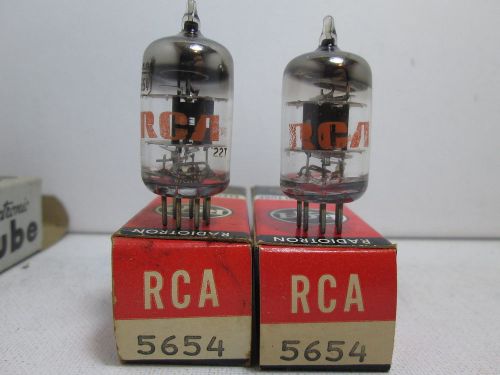 Pair nos rca 5654 (6ak5) radio vacuum tubes tested strong #f.@937 for sale