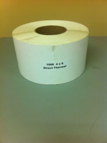4 Roll of 1000 4x6 Direct Thermal Labels on 3&#034; Core
