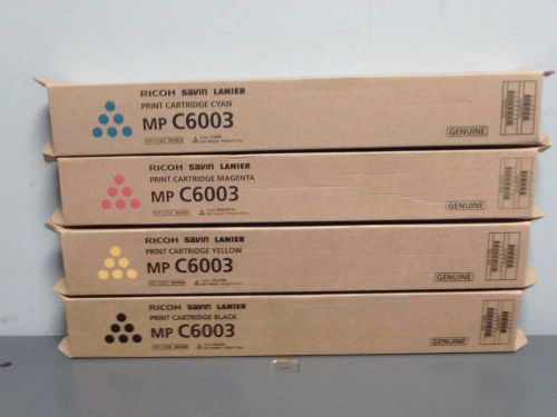 New Genuine RICOH SAVIN LANIER MP C6003 Print Cartridge Set