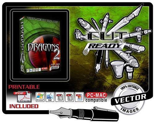 DRAGON VOL2  VECTOR CLIP ART FOR SIGN VINYL PLOTTER PERFECT MASCOT ART EPS