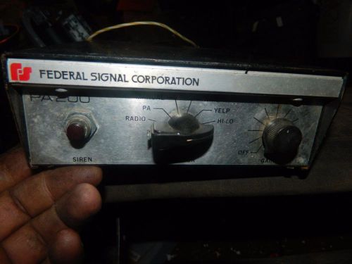 Federal Signal Corporation PA 200 PA200 Siren Amplifier UNTESTED