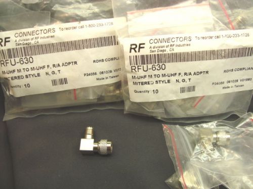 RFU-630 Connectors M-UHF to N-UHF F, R/A Adapter Mitered Style N, G, T NEW