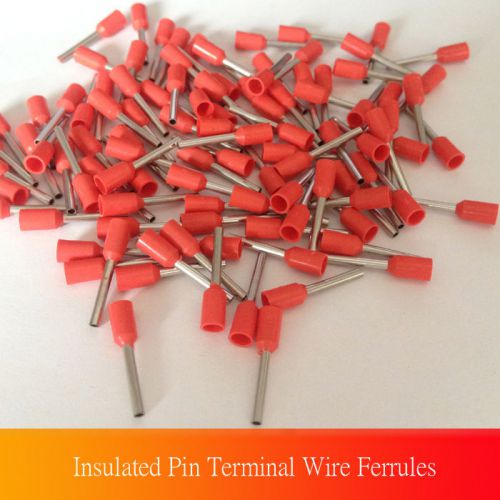 1000X Wire Copper Crimp Connector #20AWG Insulated Cord Pin End Terminal of 10mm