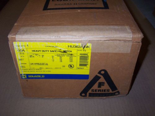 Square D HU362AWK 60 amp 600v Non Fusible Safety Switch Disconnect 12x New Shelf