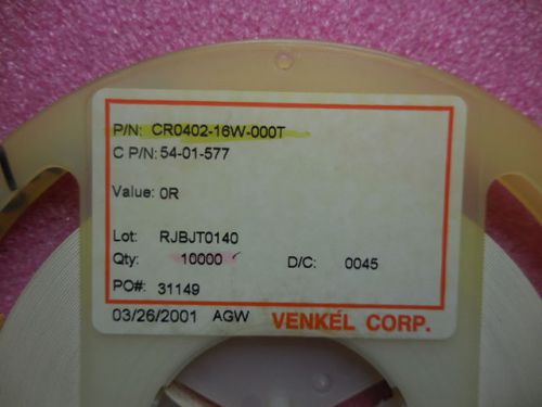 20000 PCS VENKEL CR0402-16W-000T