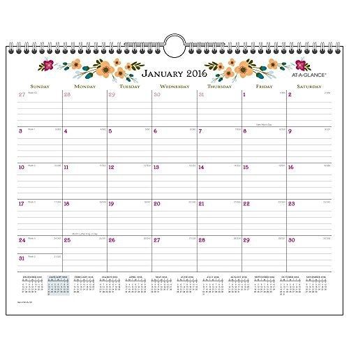 At-A-Glance AT-A-GLANCE Wall Calendar 2016, 14.88 x 11.88 Inches, Paper Posie