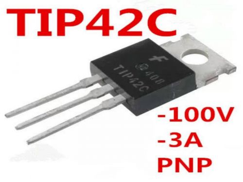 50X TIP42C TIP42 PNP Bipolar transistor BJT -100V -6A TO-220 Medium power linear