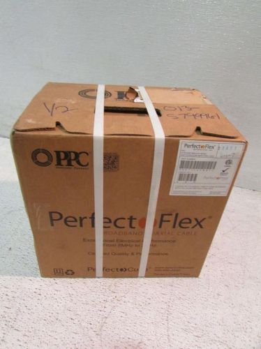 Ppc perfect fflex coaxial cable 6 series 500 ft rg6 tri 77 braid white jacket for sale
