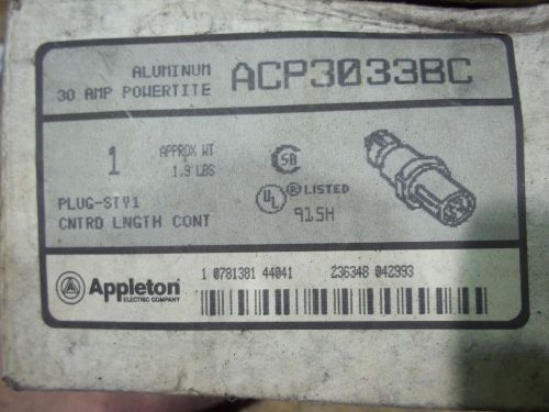 Appleton Pin&amp;Sleeve ACP3033BC Connector 30A 3W3P NEW with free shipping to USA