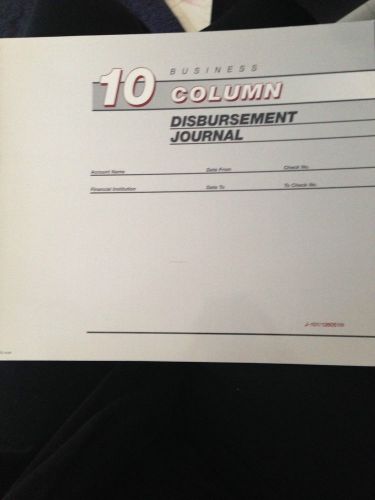 BUSINESS 10 COLUMN DISBURSEMENT JOURNAL -SPIRAL BOUND-ACCOUNTING-OFFICE