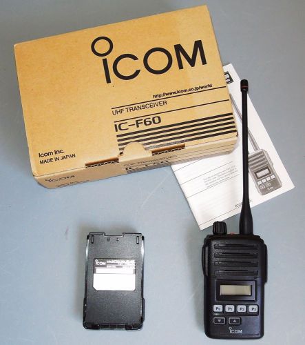 Icom IC-F60 450-512 MHz UHF Commercial 128 Ch Handheld 2-Way Radio