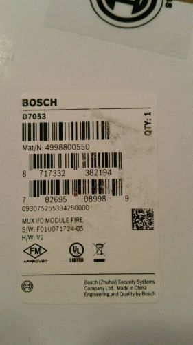 Bosch D7053 Multiplex Input-output Module NIB