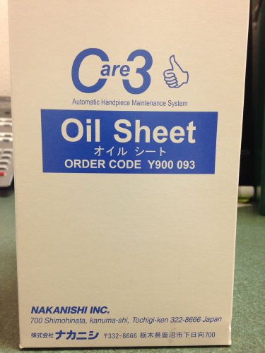 Care 3 Hand Piece Oil And Oil Sheets
