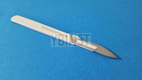 5 DISPOSABLE STERILE SURGICAL SCALPELS #24 WITH PLASTIC HANDLE