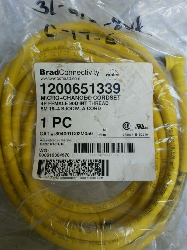 Brad Connectivity 1250061339 Micro-Change Cordset - NOS