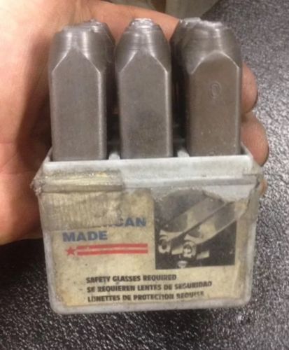 Heavy duty 3/8&#034; number stamp set usa (greenfield hanson?) machinist tool box fin for sale