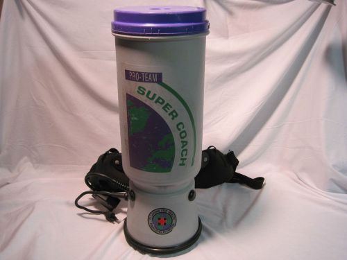 Pro team backpack vacuum super coach scm 1122 good working condition for sale