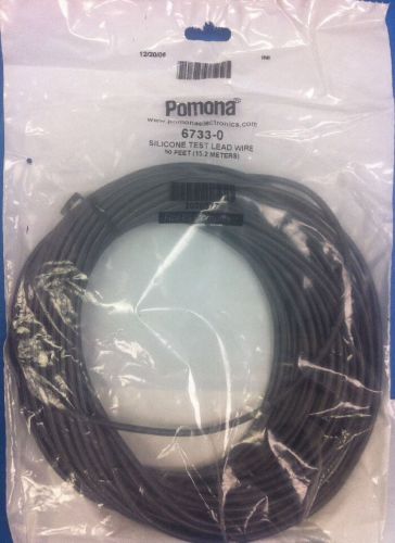 Pomona 6733-0 Silicone Insulated Test Lead Wire, Black - New In Package
