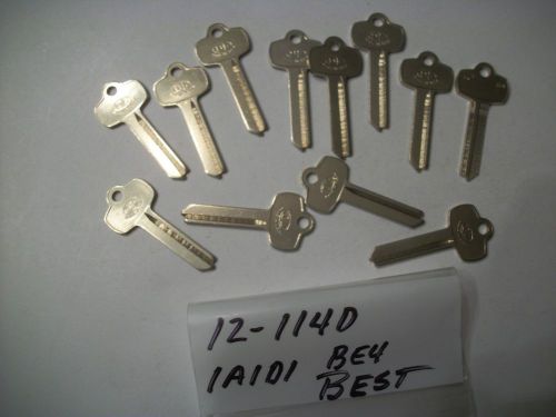 Locksmith LOT of 12, Key Blanks for BEST LOCKS, 114D, ILCO 1A1D1, BE4