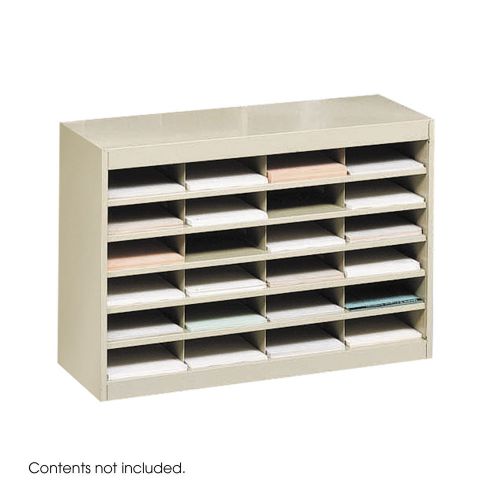 Steel literature organizer with 24 letter-size compartments tropic sand for sale