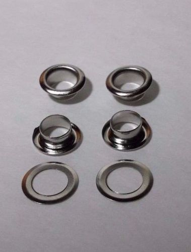 100 #0 1/4&#034; Grommet Machine Grommets &amp; Washer Nickel Eyelets For Hand Press Tool