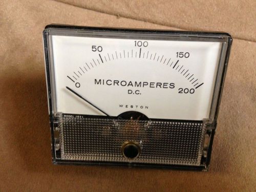 Weston Vintage DC Microamperes meter  0 - 200  dec 22 1964 untested