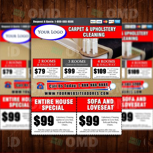 Carpet Cleaning Marketing Flyer - Custom Upholstery Marketing Flyer Template