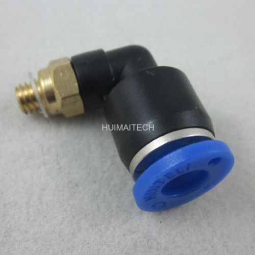 5pc pneumatic 6mm tube to m5 5mm male thread elbow connector push in fitting for sale