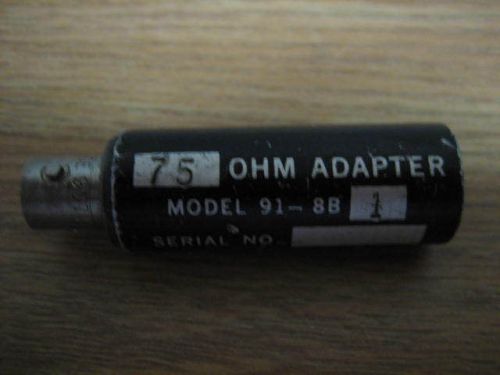 BOONTON MODEL 91-8B1 75 OHM ADAPTER FOR USE WITH MODEL 91 SERIES RF VOLTMETER