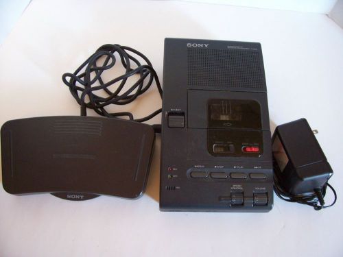 Sony M-2020 MicroCassette Dictator Transcriber w Foot Pedal AC Adapter