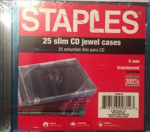 25 Pack Slim DVD Or CD Jewel Cases Staples - Brand