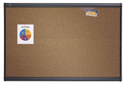 Quartet Prestige Colored Cork Bulletin Board, 3 x 2 Feet, Graphite Finish Frame