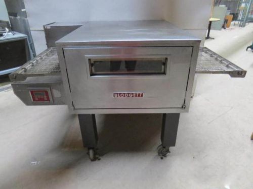 BLODGETT SG3240G STAINLESS STEEL NATURAL GAS PIZZA CONVEYOR OVEN ON CASTERS