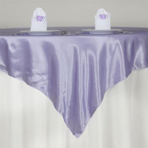 72&#034; x 72&#034; Lavender Satin Overlays