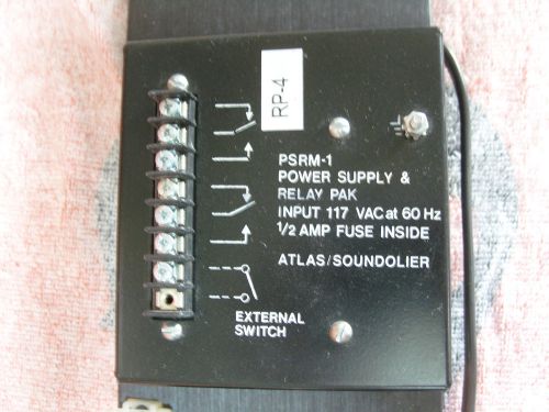 Atlas Soundolier Power Supply &amp; RELAY PAK PSRM-1 GREAT CONDITION