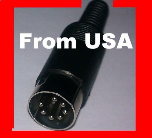 5 Qty 7 Pin DIN Male Connectors  (US Free Shipping)