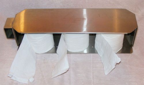 Stainless steel vandal stop lockable vandal resistant 3 toilet paper dispenser for sale