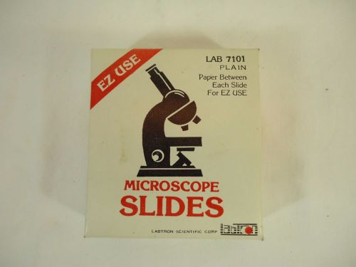 Lot of 65 Microscope Slides Labtron Scientific Corp. Plain Ground Edges Unused
