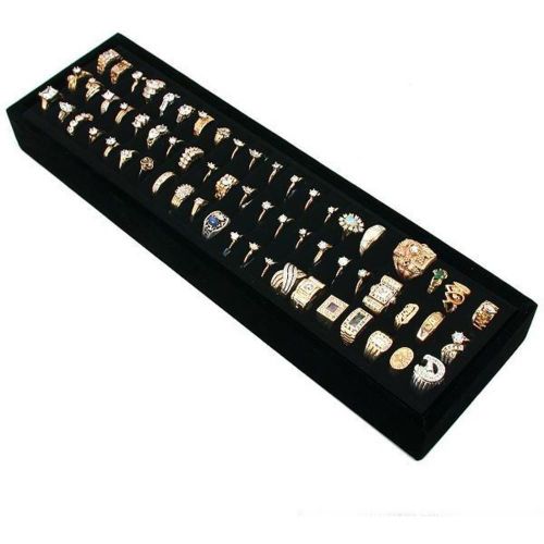 21 Slot Black Velvet Bangle Bracelet Large Display