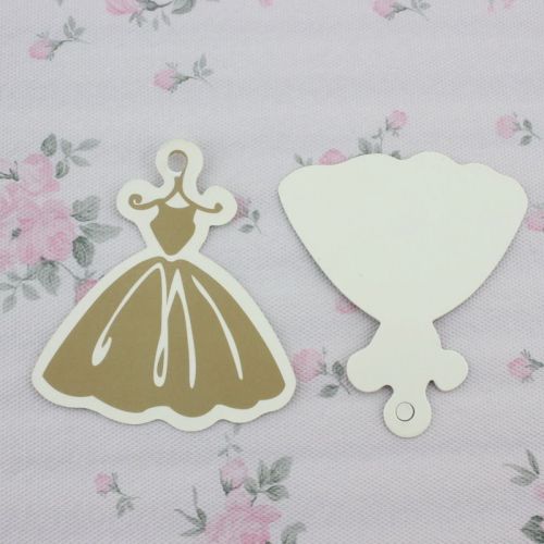 30pcs Golden Dress Cardstock Label Hang Price Tags Without Words