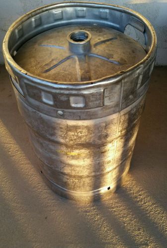 15.5 GALLON STAINLESS STEEL EMPTY BEER KEG, HOME BREW, BBQ, STRONG MAN