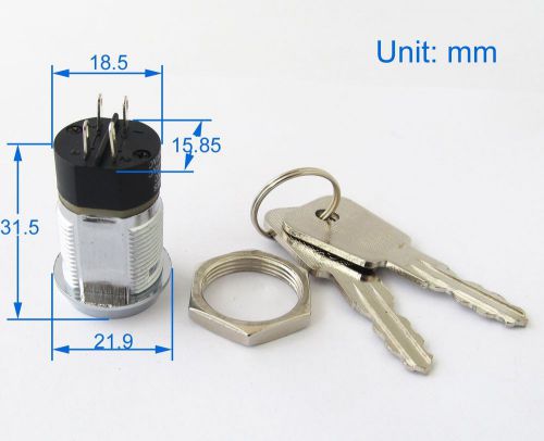 1x 18mmx16mm high quality a series 2803 2no&amp;2nc on/off key ignition lock switch for sale
