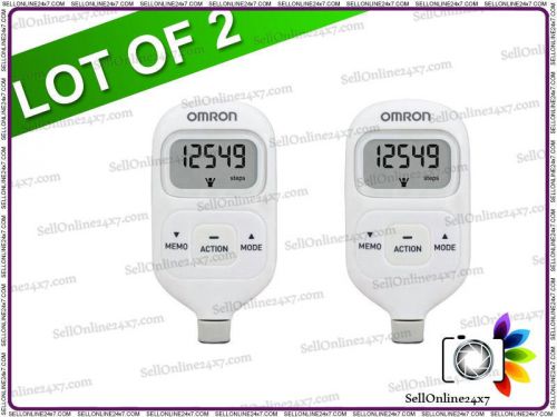 Pair of brand new omron hj-203 walking style iii step counter pedometer for sale